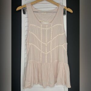 POL Flowy Blush Pink Tank Open-Back Women’s Oversized S